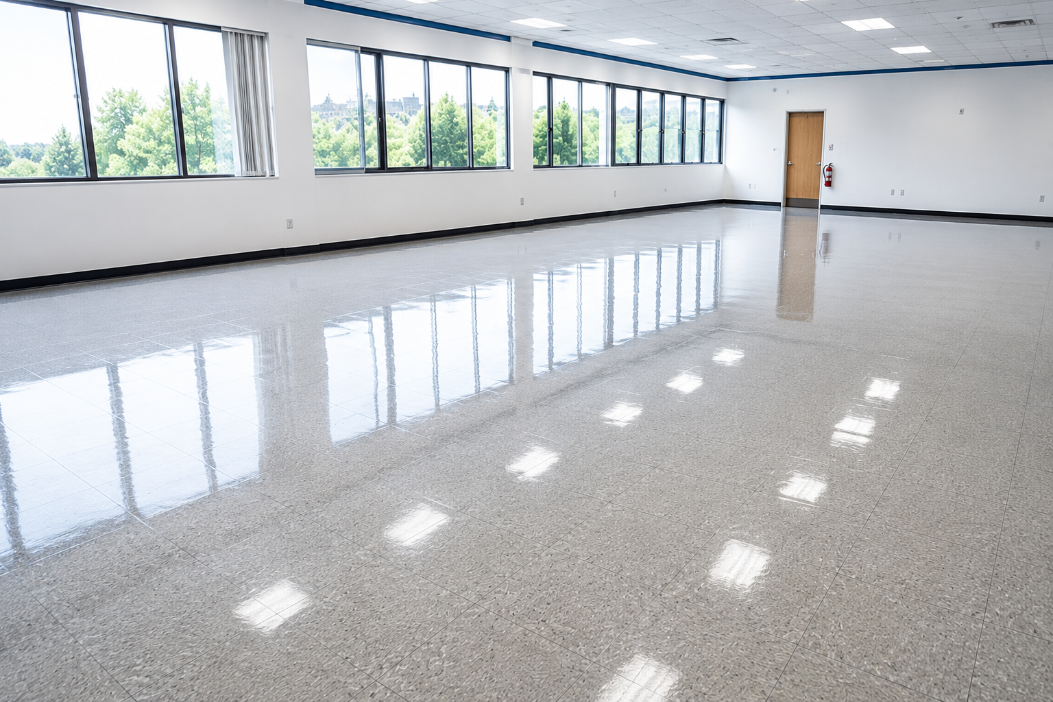 Professional commercial floor cleaning